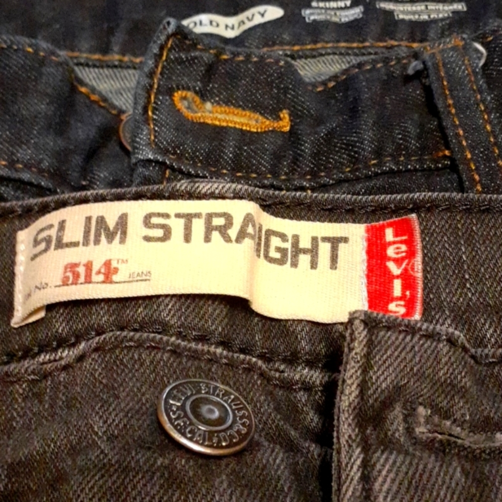 Jean bundle! Mens vintage worn Levi's 514s and EUC Old Navy dark wash skinny